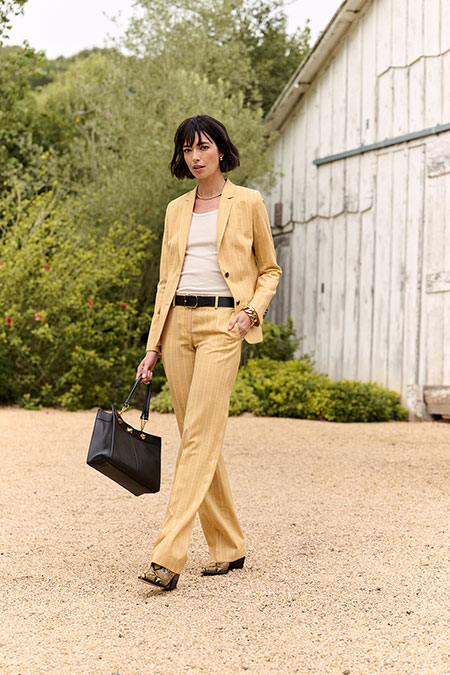 Yellow Chalk Stripe Suit