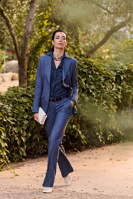 Spring Summer 26 Women's Lookbook                                                                                                                                                                                                                         , Navy Maddie Shirt