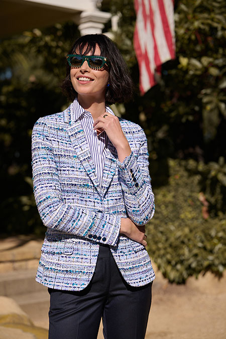 Blue Tweed Mix Jane Jacket