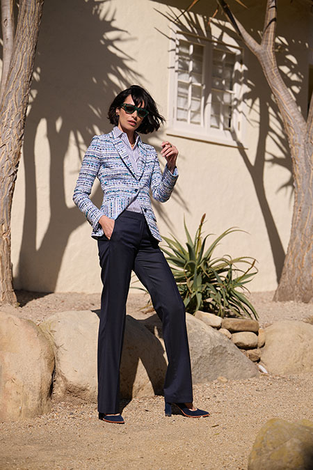 Navy Plain Trina Trouser