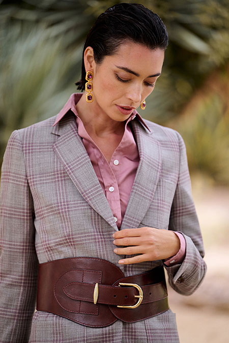 Gray Plaid Short Suit