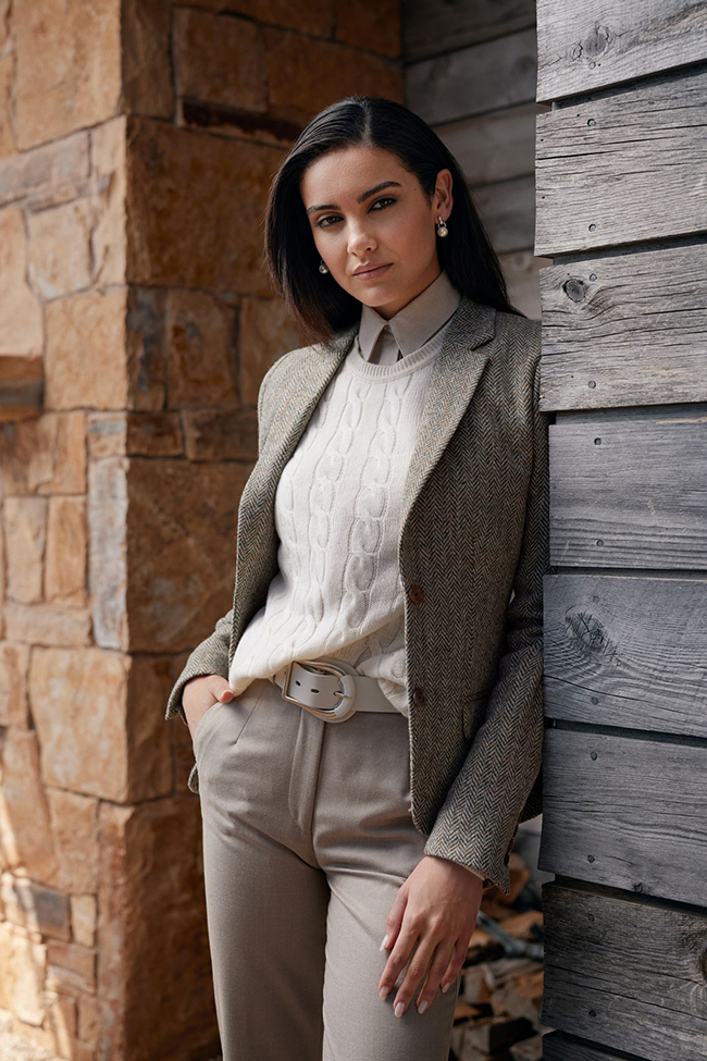 Tweed Herringbone Jacket