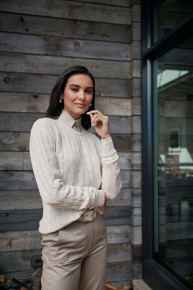 Cable Knit Cashmere Sweater