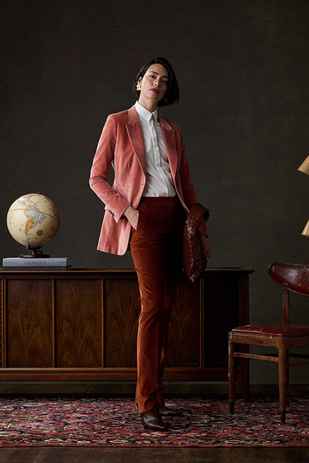 Terracotta Corduroy Trousers