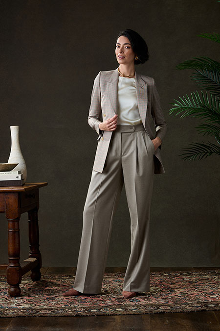 Fall/Winter 2025 Women's Lookbook                                                                                                                                                                                                                         , Cream Silk Blouse