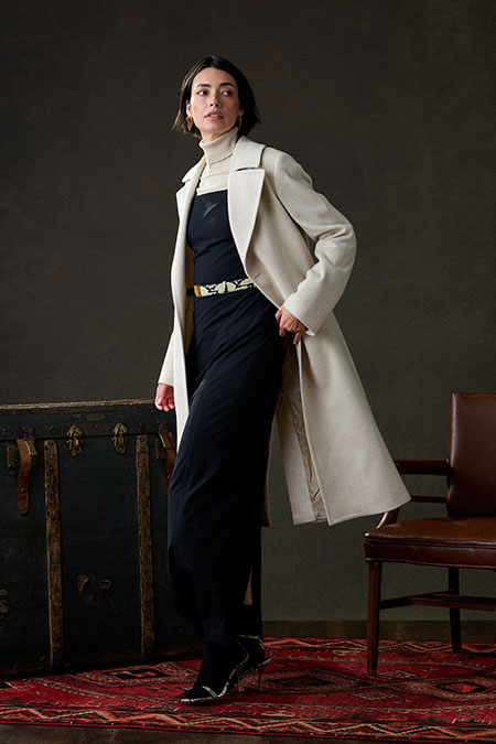 Cream Cashmere Top Coat - Holland & Sherry