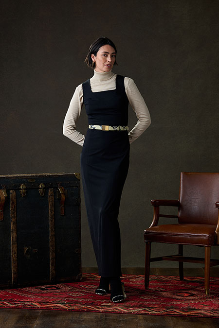 Fall/Winter 2025 Women's Lookbook                                                                                                                                                                                                                         , Black Stretch Gown