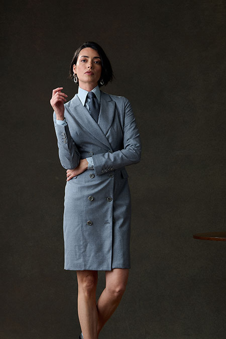 Light Gray Flannel Dress