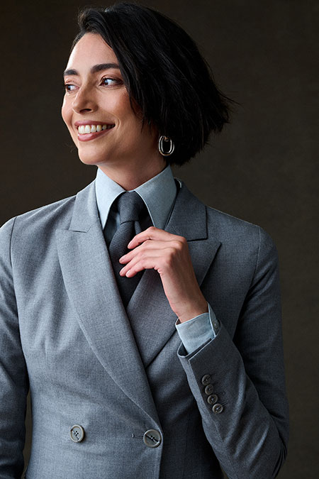 Light Gray Flannel Dress