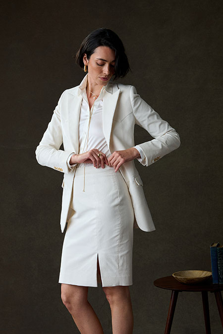 Fall/Winter 2025 Women's Lookbook                                                                                                                                                                                                                         , Ivory Corduroy Western Suit