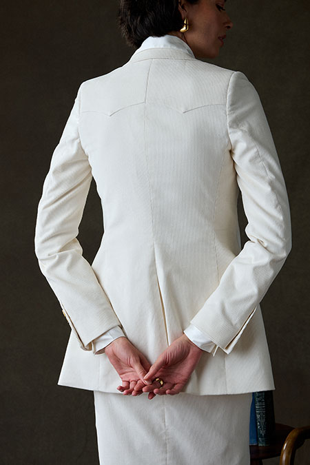 Ivory Corduroy Western Suit