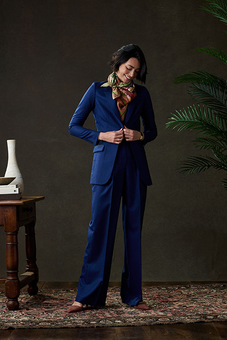 Royal Blue Tic Weave Suit