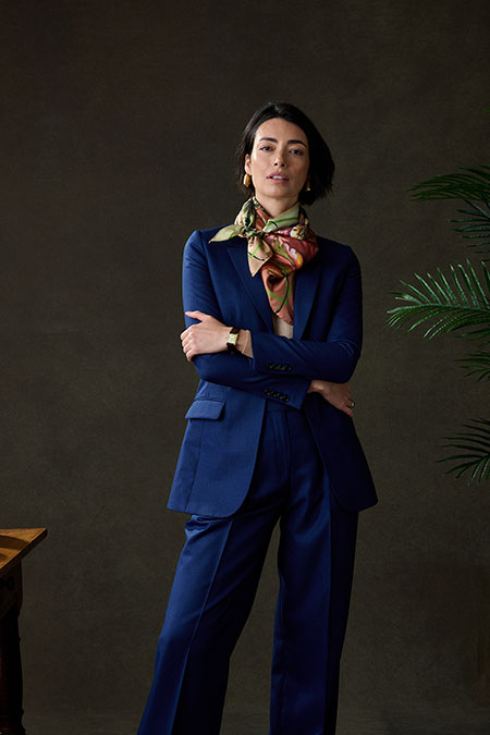 Royal Blue Tic Weave Suit