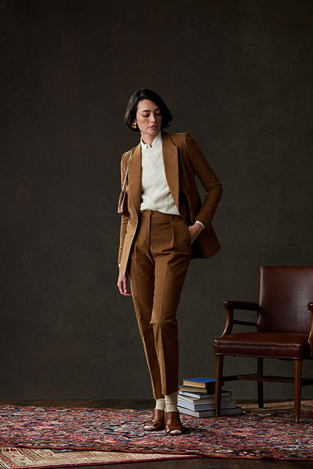 Fall/Winter 2025 Women's Lookbook                                                                                                                                                                                                                         , Vicuña Moleskin Suit