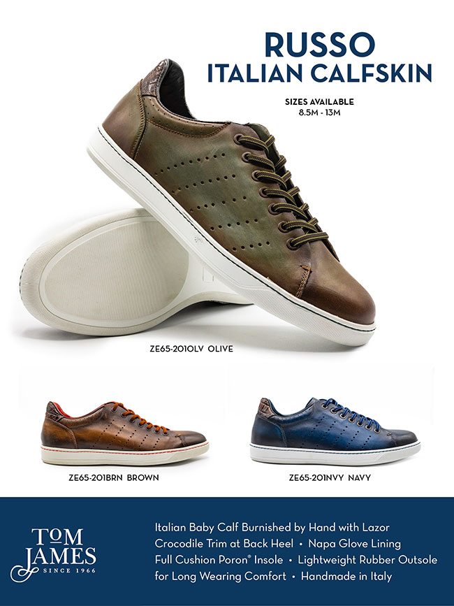                                                                                                                                                                                                                                                           , Russo Burnished Italian Calfskin