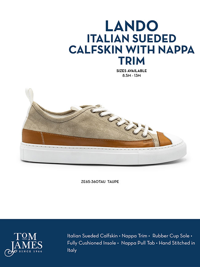                                                                                                                                                                                                                                                           , Lando Sueded Calfskin Sneaker